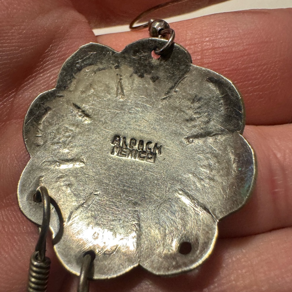 Sterling Silver 925 Large Signed Dangle Earrings - image 5